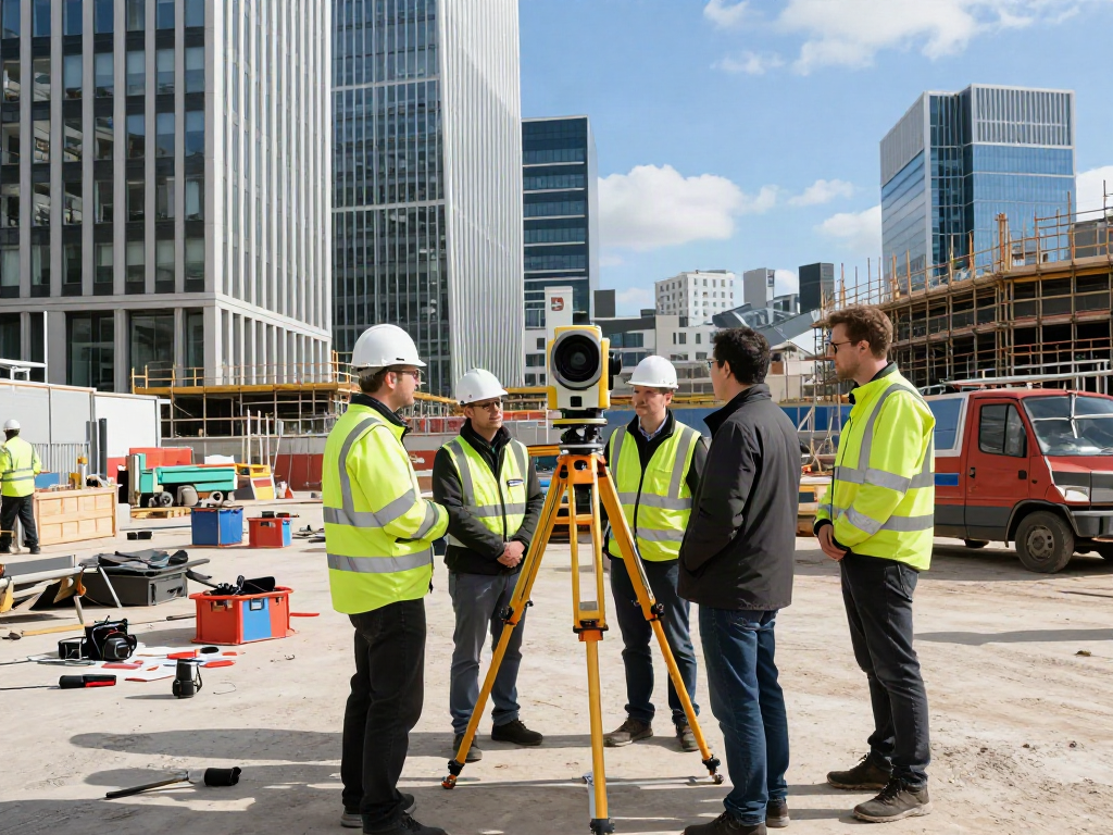 GPR Survey London team using advanced equipment at a construction site.