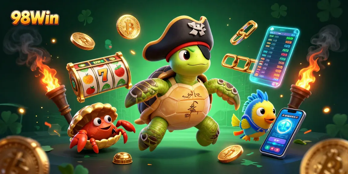 Engage in thrilling slot gameplay at 98Win, featuring vibrant characters and jackpot excitement.