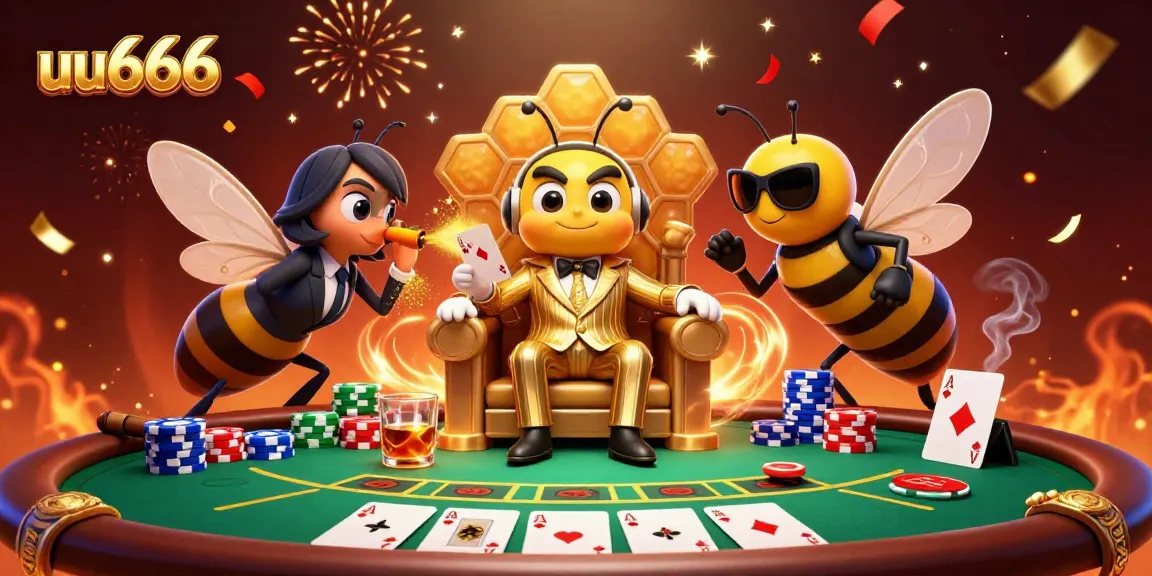 Experience the thrill of uu666 casino with a vibrant poker scene featuring animated characters.
