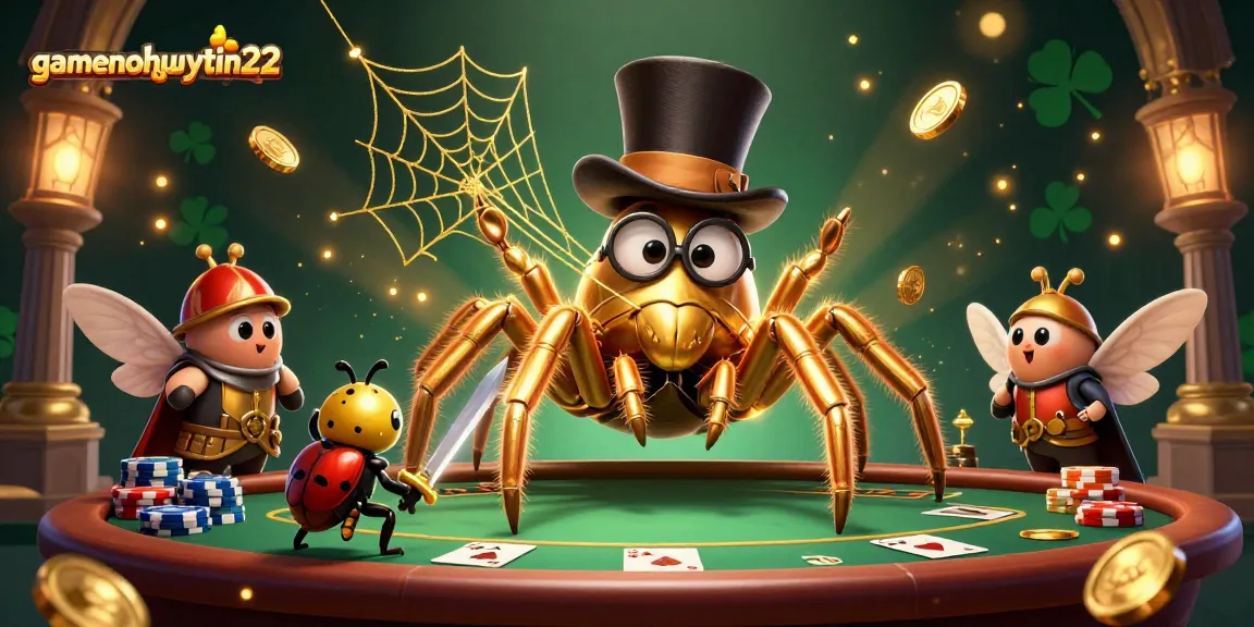 Join the excitement at gamenohuuytin22 with our dynamic poker championship scene featuring brave characters and vibrant casino elements.