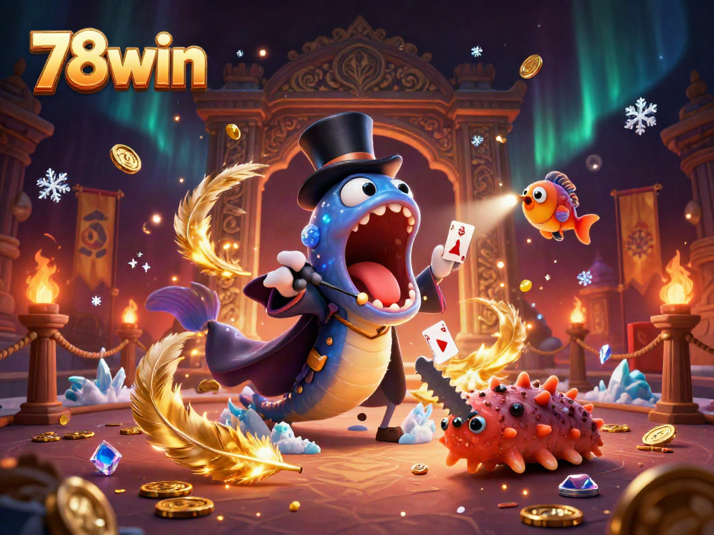 Experience thrilling card tricks with the magical sea creatures at 78win casino