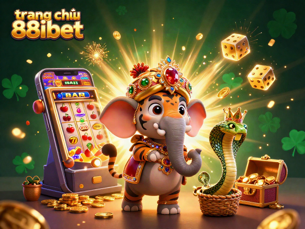 Experience the excitement of trang chủ 88ibet with a vibrant 3D cartoon casino illustration featuring dynamic gaming elements.