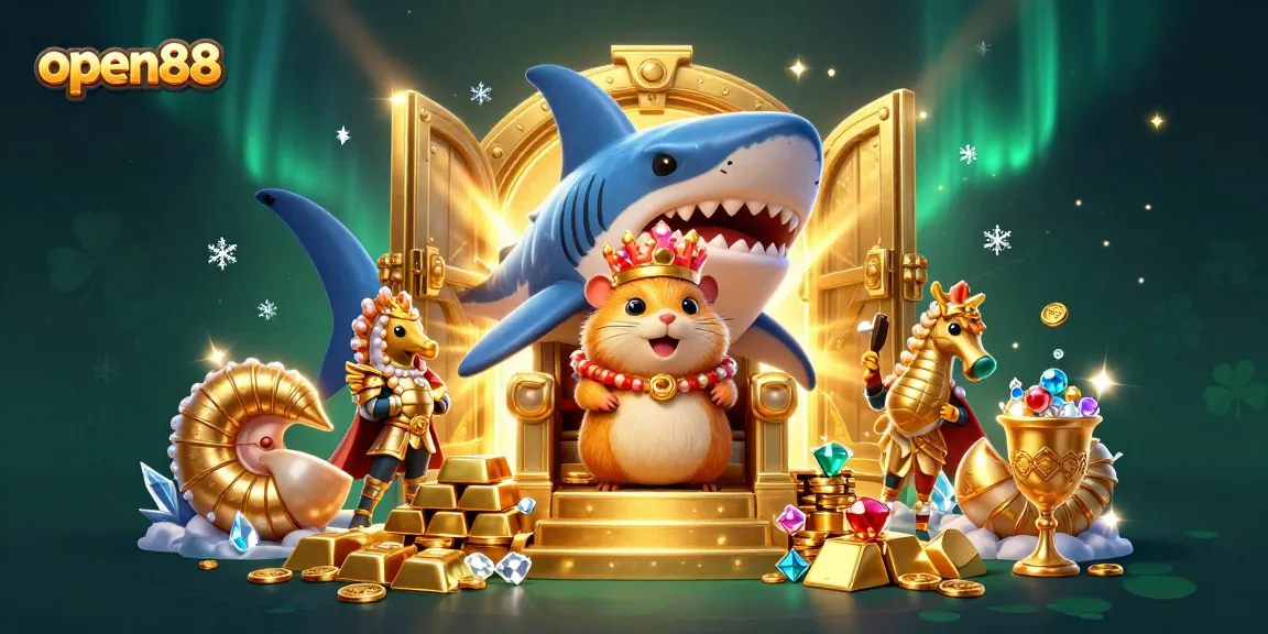 Experience the excitement of open88's casino, where a fierce hamster king reigns in a treasure-filled realm.