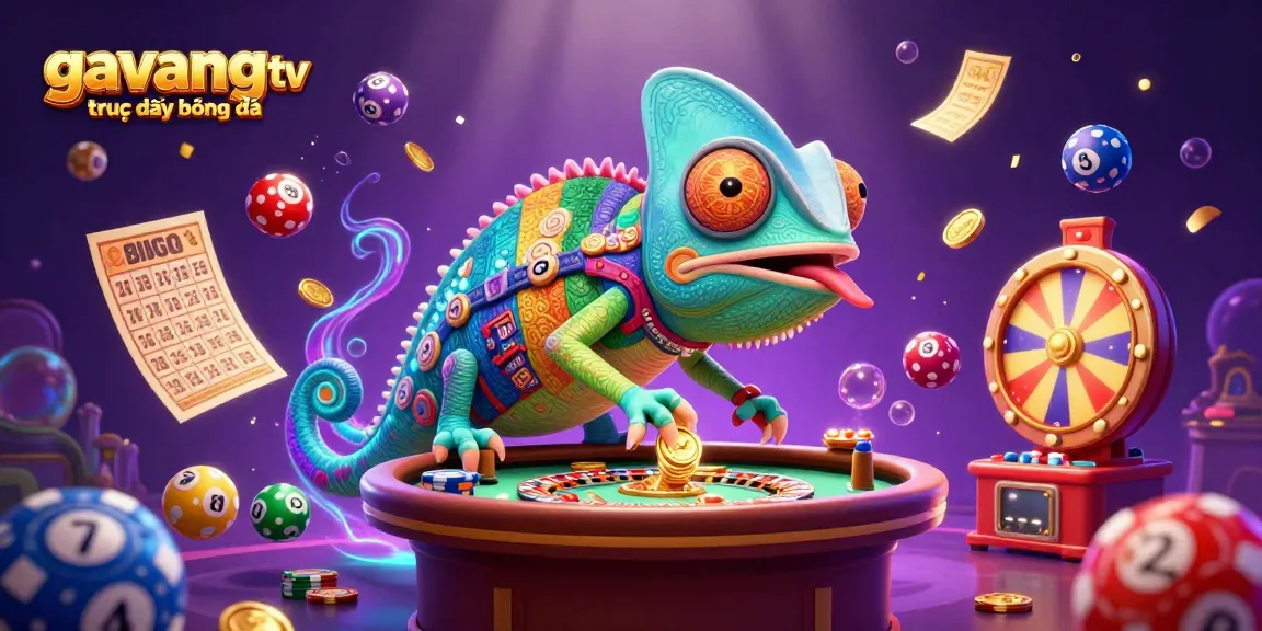 Experience the thrill of gambling with gavangtv trực tiếp bóng đá, featuring vibrant characters and dynamic casino elements.