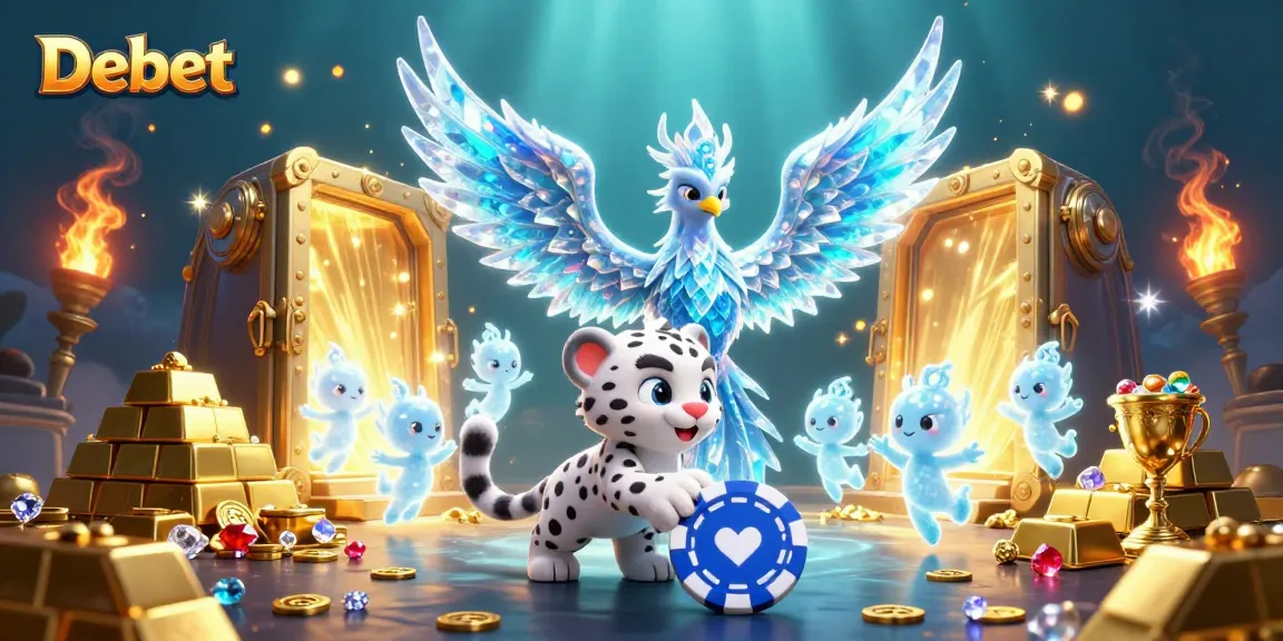 Experience thrilling gameplay with Debet at the center of a vibrant casino world full of riches.