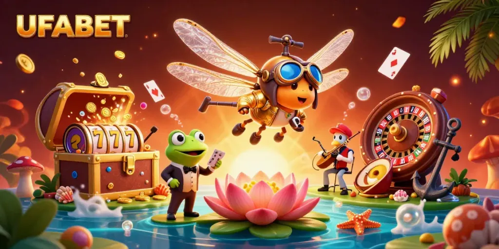 Experience thrilling gameplay with UFABET's vibrant online casino, featuring engaging characters and dynamic elements.