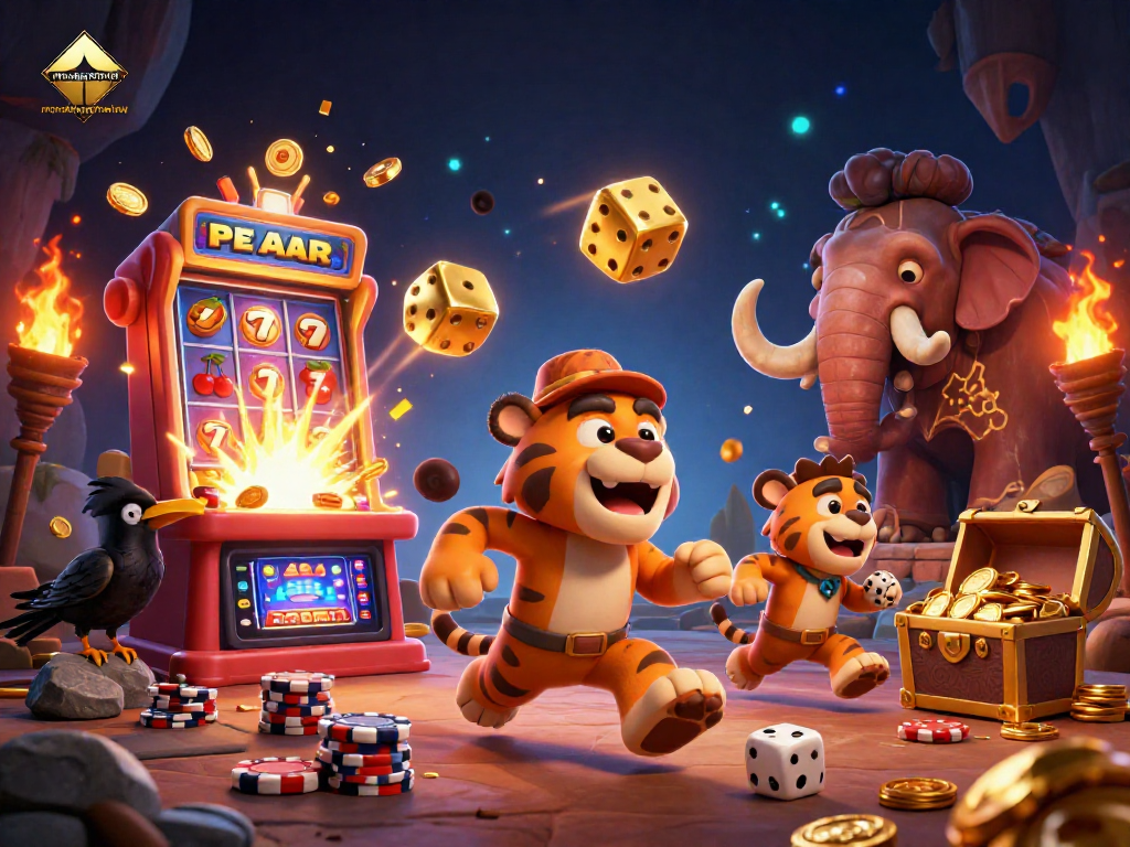 Engage with the innovative world of monstertowerreview featuring a dynamic 3D casino scene filled with action and excitement.