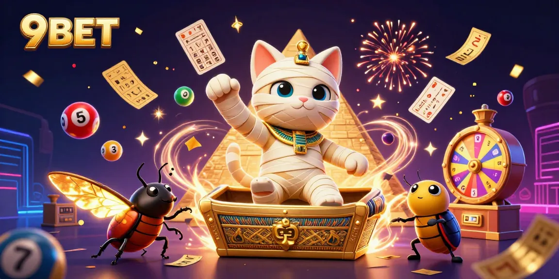 Win big with 9BET in this vibrant 3D illustration showcasing a thrilling casino atmosphere.