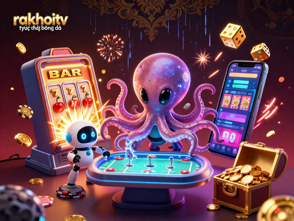 Experience rakhoitv trực tiếp bóng đá with an exciting alien showdown at a cosmic betting table, vibrant and dynamic!