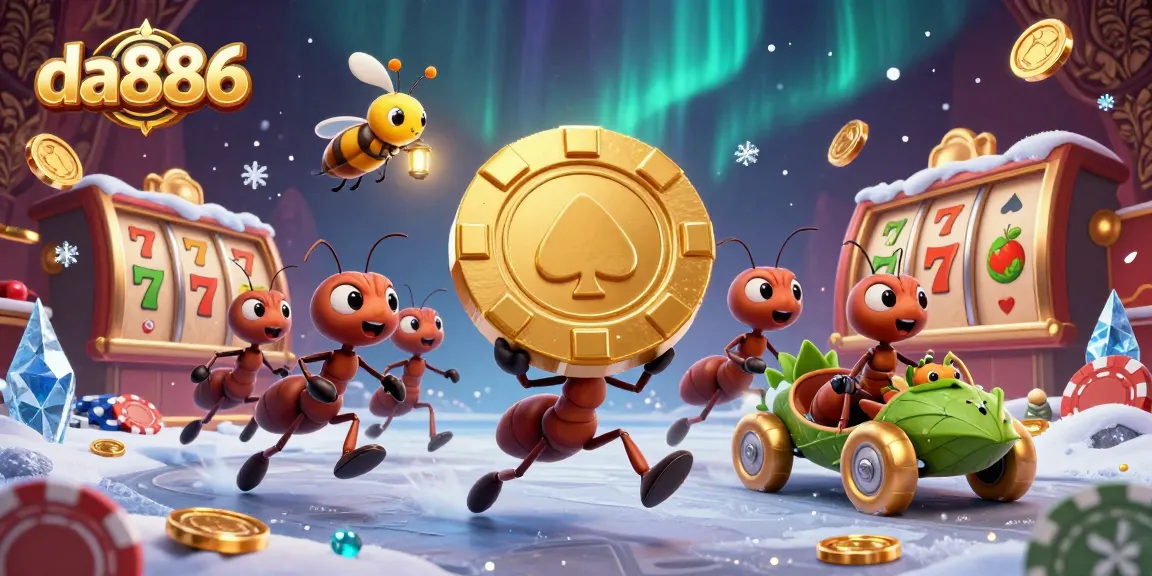 Join the fun at da886 with a heist of giant poker chips in a vibrant casino scene!