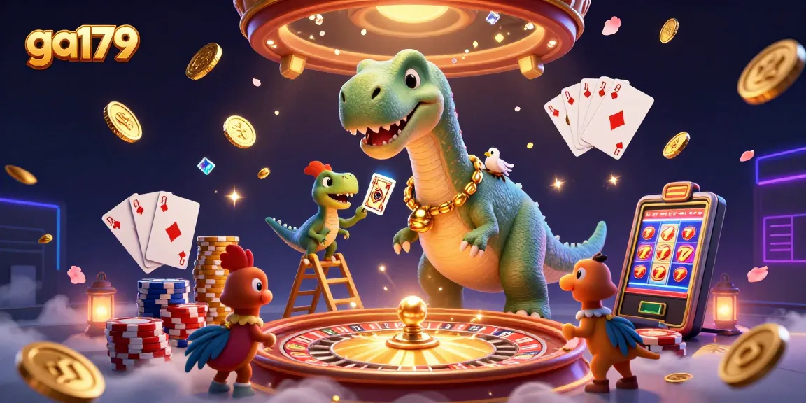 Engage in thrilling cockfighting action at ga179's vibrant arena, surrounded by excitement and games.