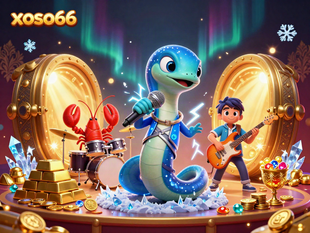 Engage with xoso66's vibrant underwater casino featuring animated characters in a dynamic performance.
