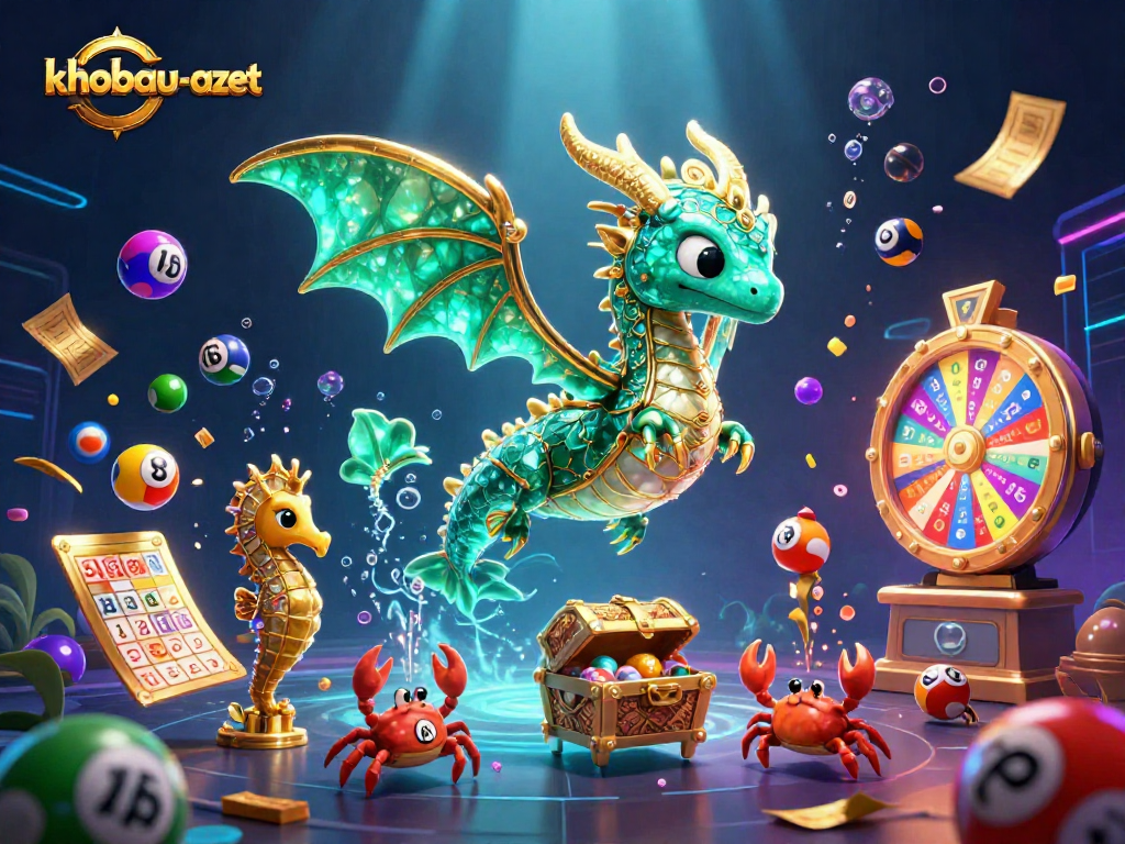 Experience the excitement of khobau-aztec as colorful elements dynamically illuminate the treasure-filled scene.