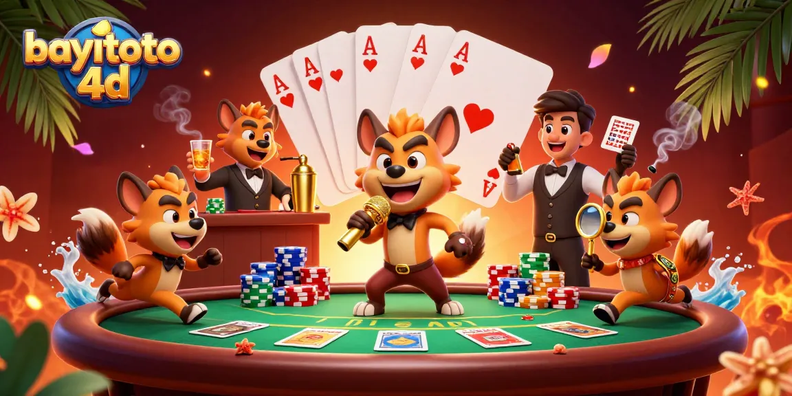 Experience bayitoto 4d excitement at an animated casino with vibrant characters and gaming actions.