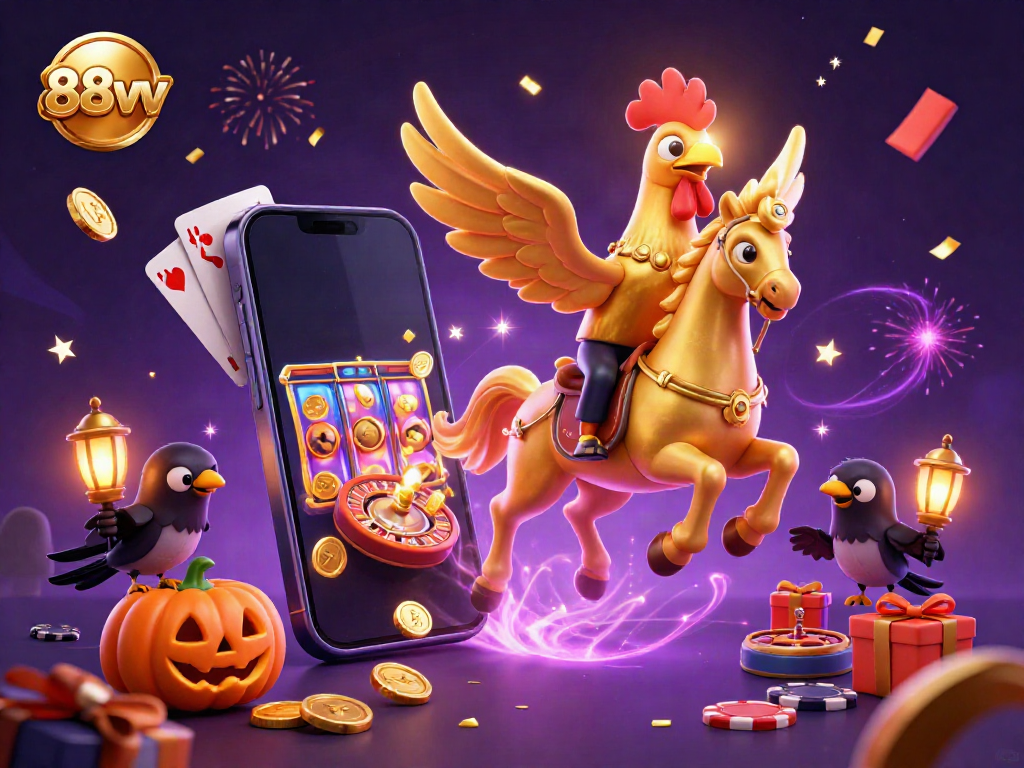 Experience thrilling moments with 88vv in a vibrant casino setting, featuring enchanting characters and gameplay elements.