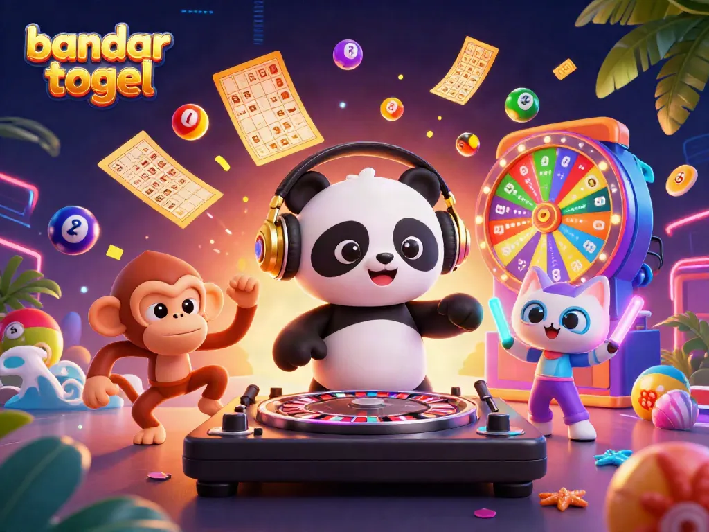 Experience the excitement of bandar togel with vibrant characters and dynamic lottery elements.