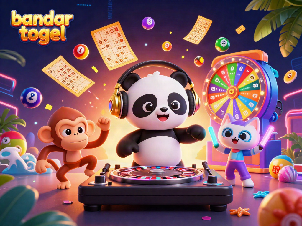 Experience the excitement of bandar togel with vibrant characters and dynamic lottery elements.