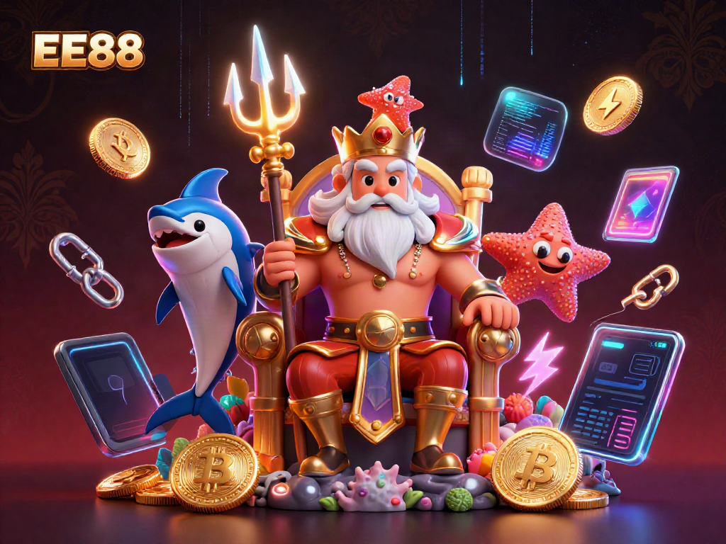 Engage in thrilling casino games with EE88, featuring vibrant characters and electrifying casino elements.