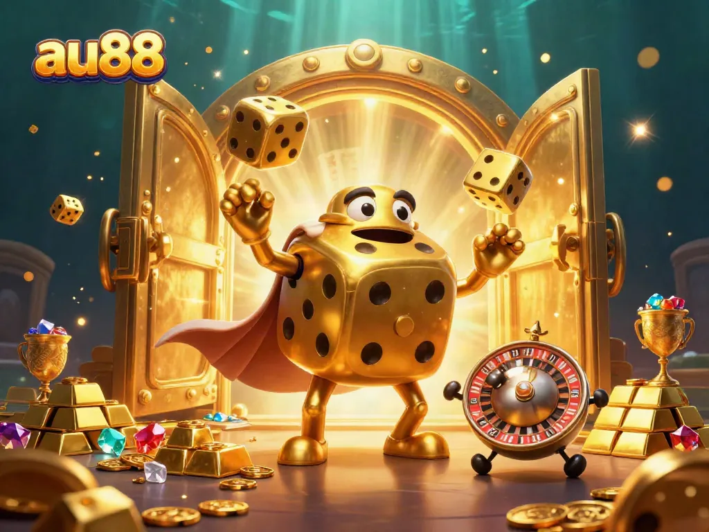 Experience thrilling gameplay with au88's dynamic golden dice golem and rich treasure elements.