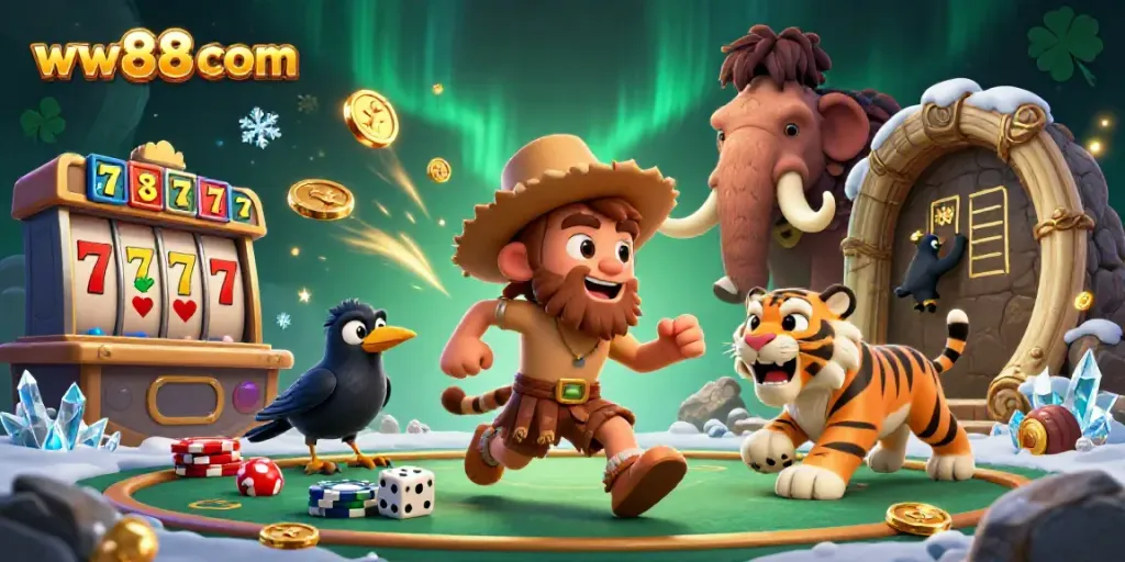 Watch as players engage in exciting slot games at ww88 com's vibrant casino hotspot with dynamic elements.