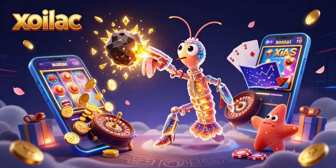 Experience the thrill of xoilac gaming with dazzling visuals of a galactic samurai amidst vibrant casino elements.