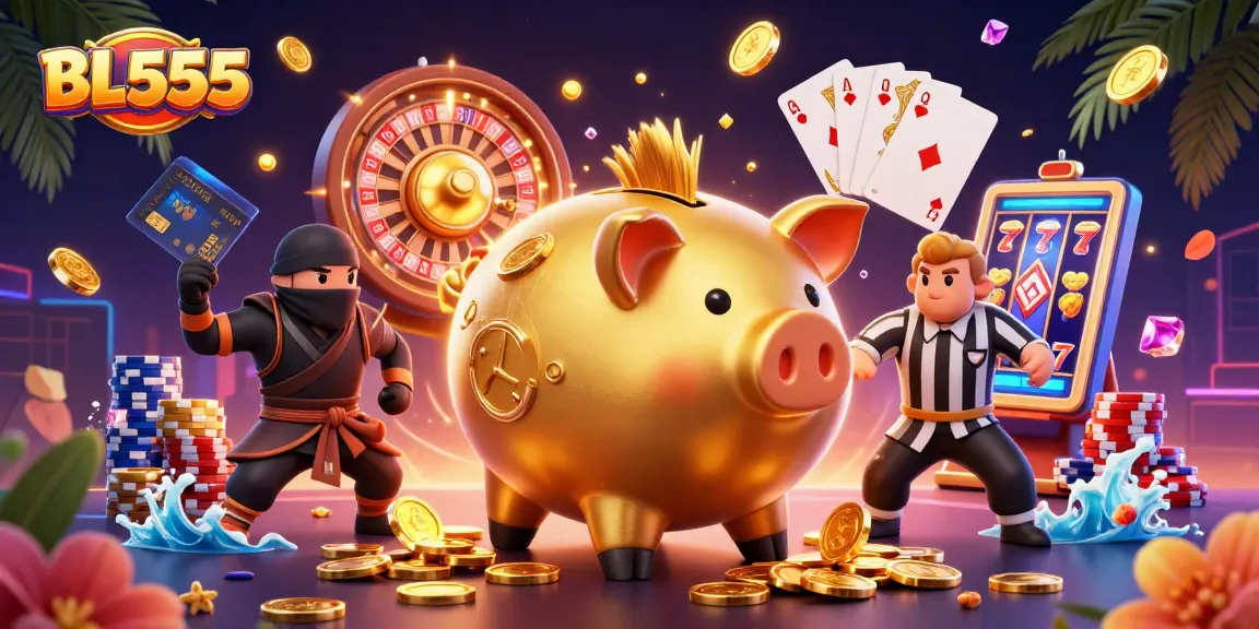 BL555 players engaging in thrilling casino games with vibrant, dynamic elements and high-stakes action.
