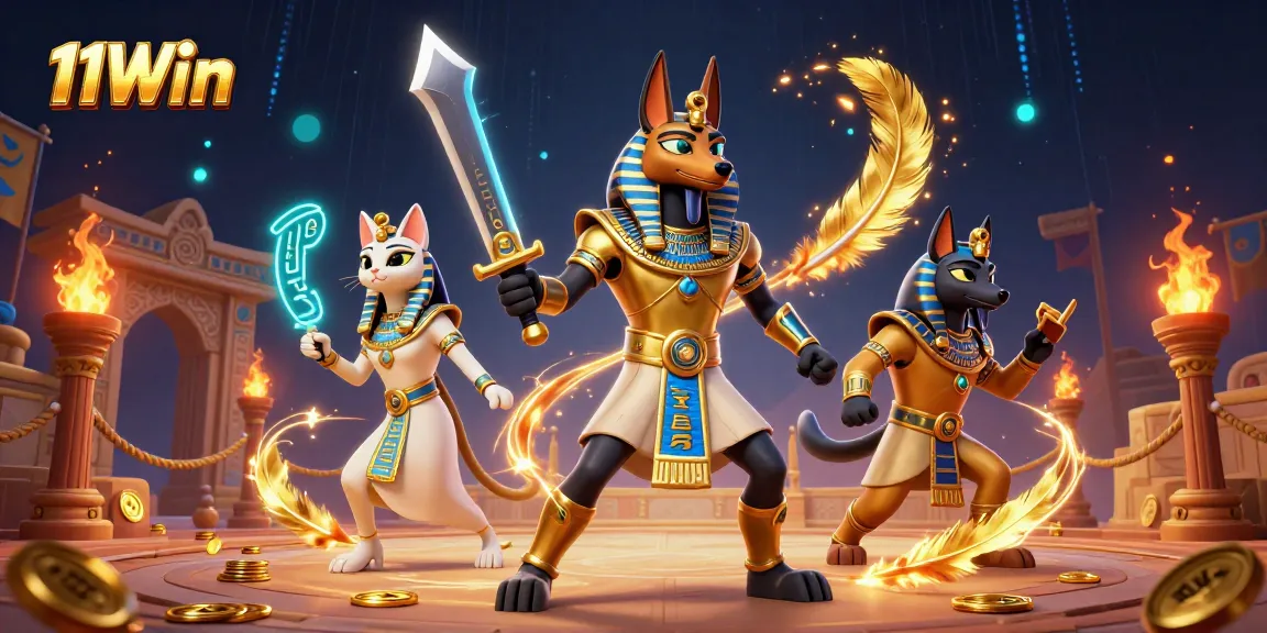 Engage with thrilling 11Win action as Anubis and Bastet offer epic casino game experiences.