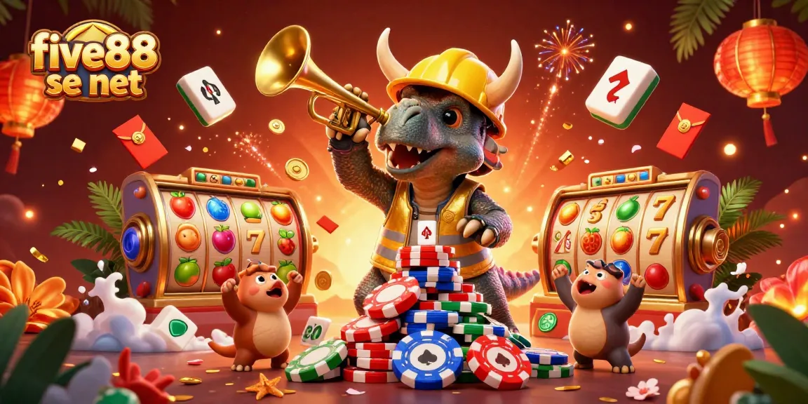 Build your luck with five88 se net: Celebrate wins amidst vibrant casino elements.