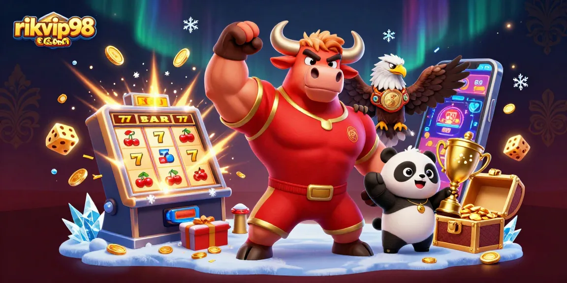 Experience thrilling wins at rikvip98 com with dynamic 3D characters celebrating casino wins.