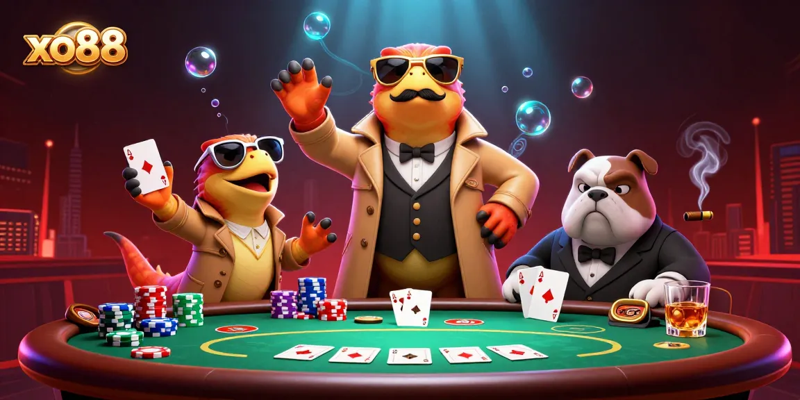 Experience the excitement of xo88 with animated raptors attempting to access a VIP casino lounge.