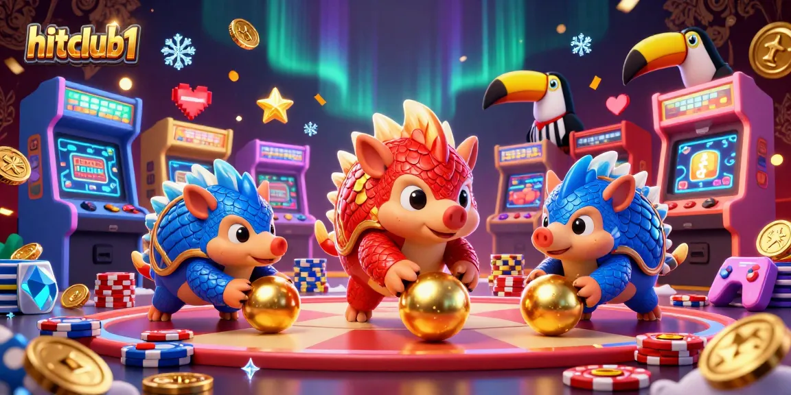 Engage in thrilling gaming action at hitclub1 with rival pangolins competing over chips and golden rewards!