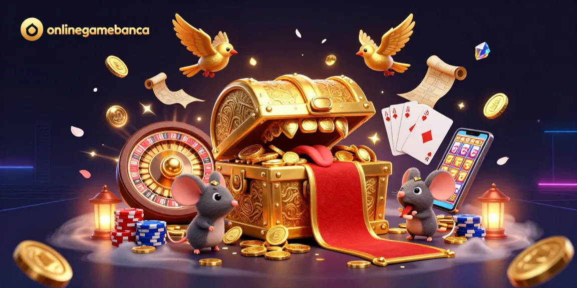 Engage with onlinegamebanca in a vibrant casino adventure filled with dynamic gaming symbols.