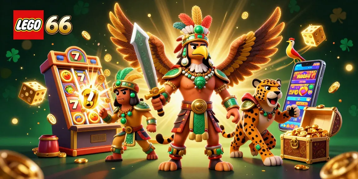Lego66 players spinning the slot machine to win jackpots in a vibrant casino scene.