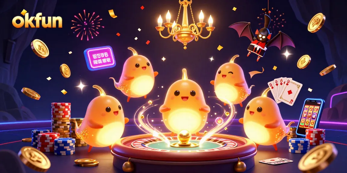 Feel the excitement at okfun casino with glowworms lighting up games and a lively atmosphere.
