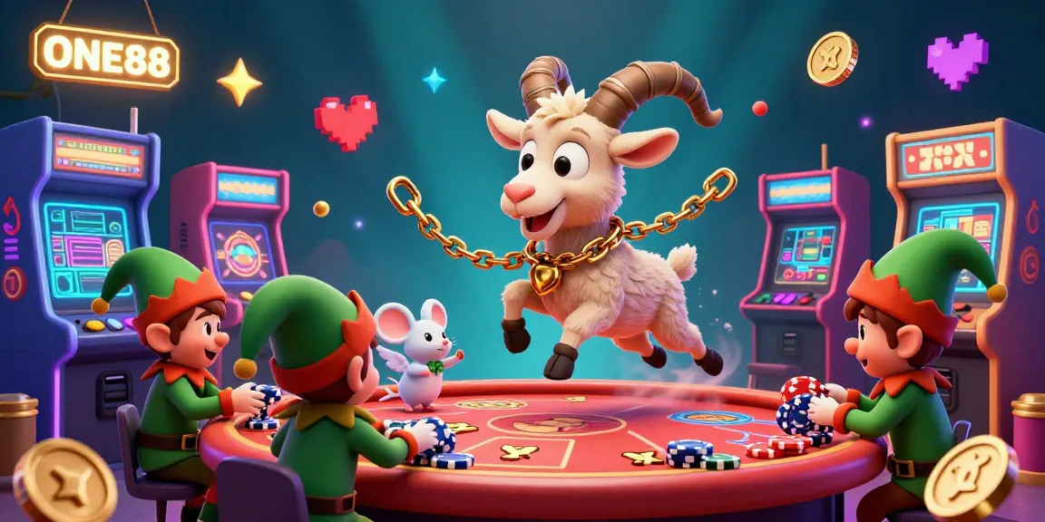 Experience thrilling gameplay at ONE88's lively casino featuring animated characters and vibrant gaming elements.