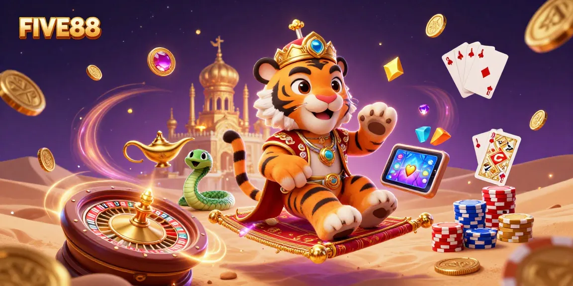 Experience the magic of FIVE88 with an Arabian-themed casino adventure!